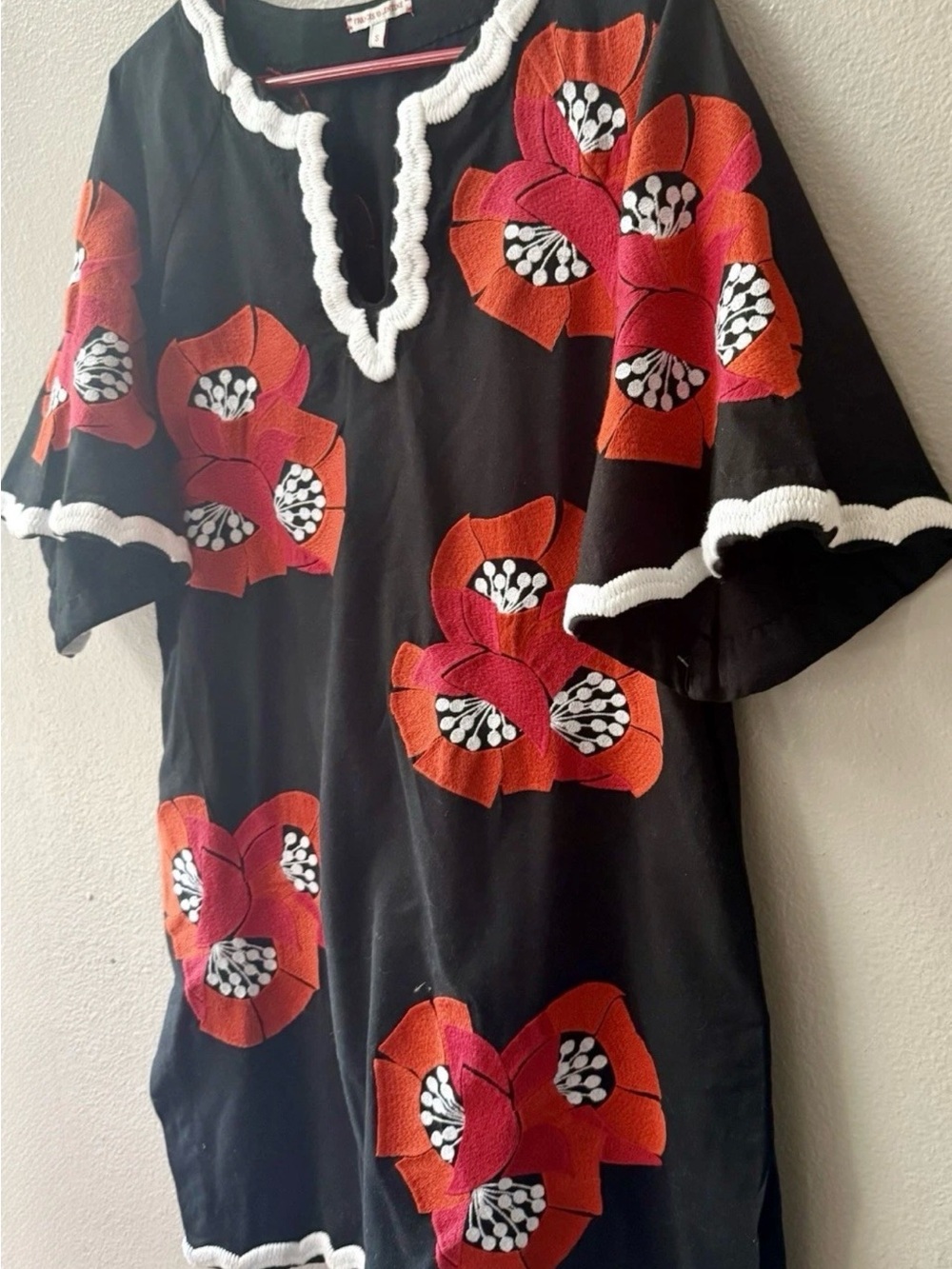 FRANCES VALENTINE NWT Mini Poppy Print Caftan XL - Picture 2 of 8